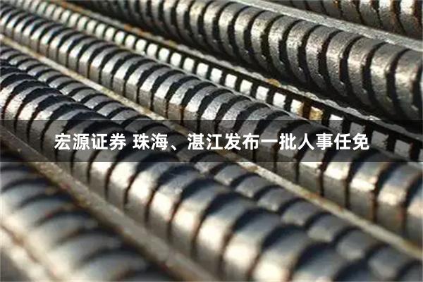 宏源证券 珠海、湛江发布一批人事任免